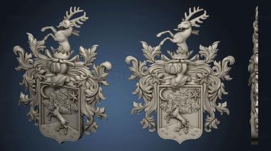 3D model Coat of arms with deer (STL)