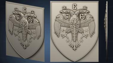 3D model Byzantine heraldry with a two-headed eagle (STL)