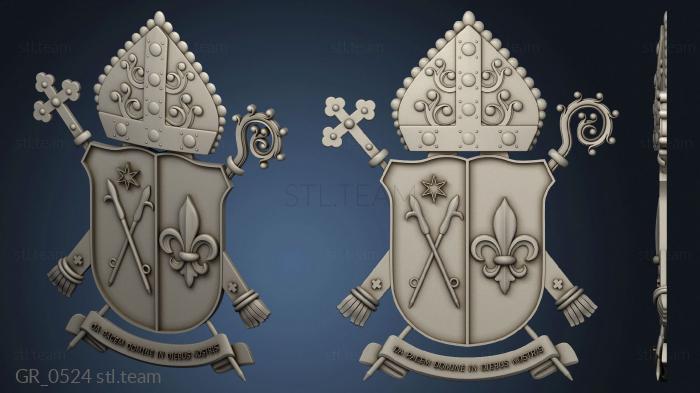 3D model Coat of arms of the Zelenogurskogozhovskaya eparchy (STL)