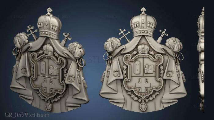 3D model Serbian Orthodox Church emblem (STL)