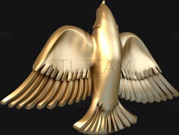 3D модель Ширококрылая фигурка голубя (STL)