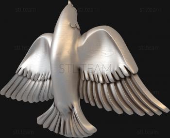 3D модель Ширококрылая фигурка голубя (STL)