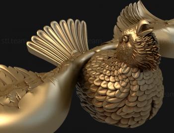 3D модель Бородатый голубь (STL)