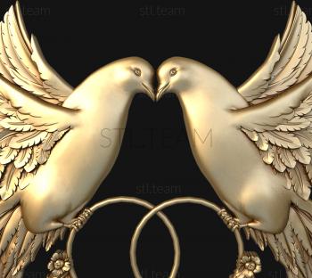 3D модель Свадебные голуби (STL)