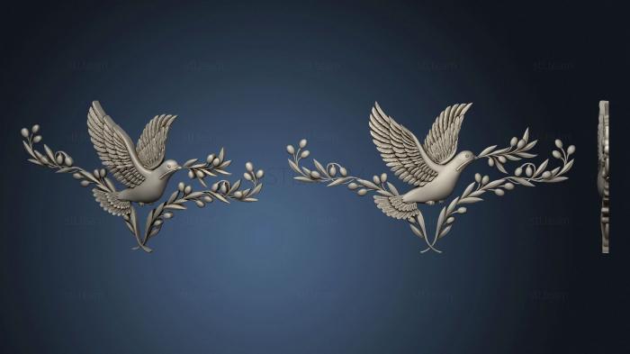 Dove with an olive branch