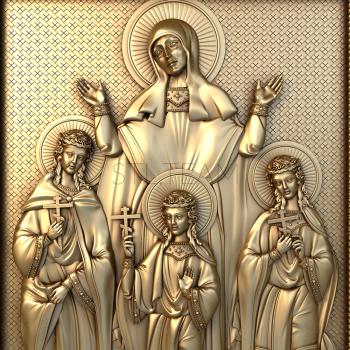 3D model Holy Martyrs Faith, Hope, Love and their mother Sophia (STL)