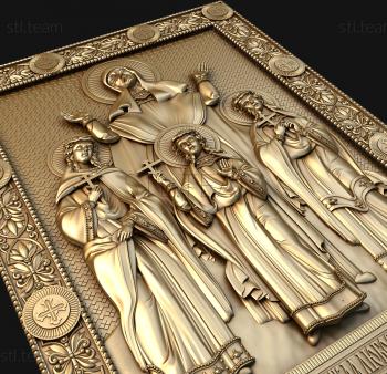 3D model Holy Martyrs Faith, Hope, Love and their mother Sophia (STL)