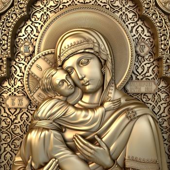 3D model Vladimir blessed Mother of God (STL)