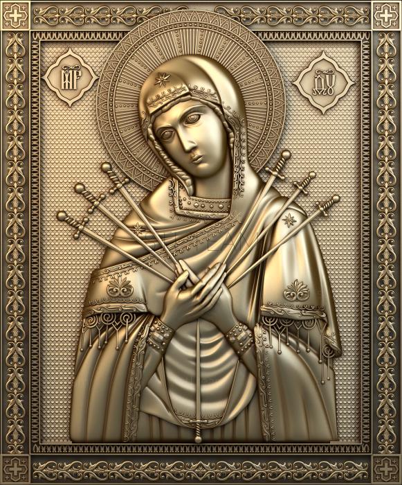 3D model Seven-arrow icon of the Mother God (STL)