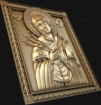 3D model Seven-arrow icon of the Mother God (STL)