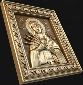 3D model Seven-arrow Icon of the Mother of God (STL)