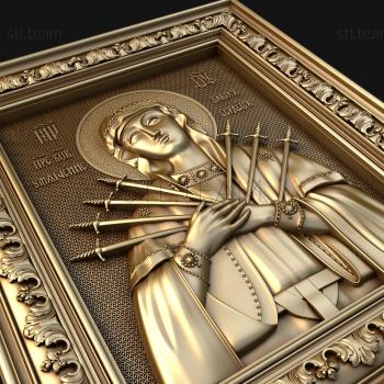 3D model Seven-arrow Icon of the Mother of God (STL)