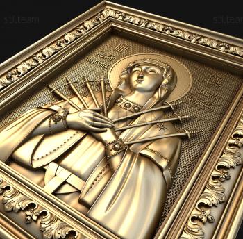 3D model Seven-arrow Icon of the Mother of God (STL)