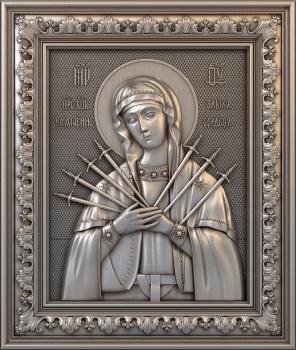 3D model Seven-arrow Icon of the Mother of God (STL)