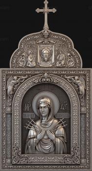 3D model Seven-arrow Icon of the Mother of God Icon case (STL)