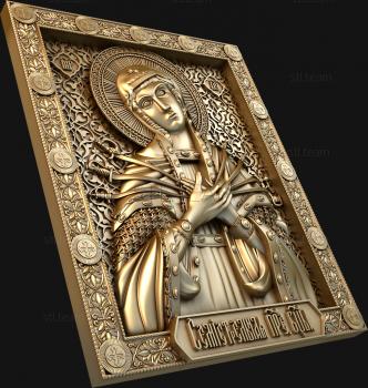 3D model Seven-arrow Icon of the Mother of God (STL)