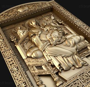 3D модель Икона Всецарица на троне (STL)