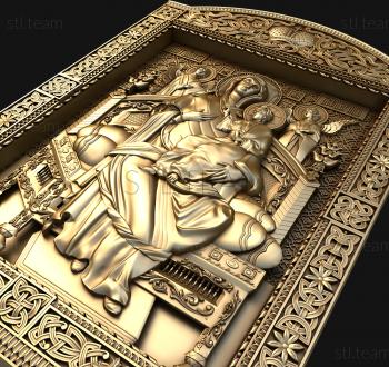 3D модель Икона Всецарица на троне (STL)