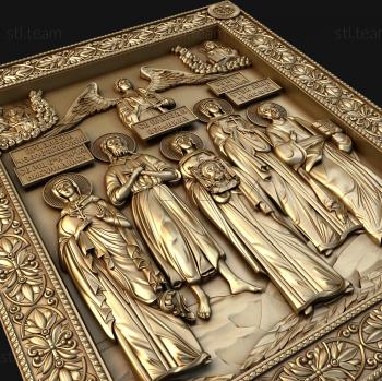 3D model Saint Alexy the Man of God, Saint Victoria the Martyr of Nicomedia, Saint Veronica the Righteous, Saint Natalia the Martyr , Saint Timothy the Apostle (STL)