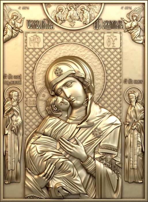 3D model Mother of God Vladimirskaya (STL)