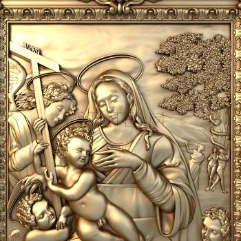 3D model Mother of God Mary with baby Jesus (STL)