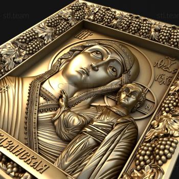 3D model Kazan icon of the Mother of God (STL)