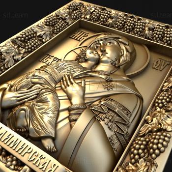 3D model Vladimirskaya icon of the Mother of God (STL)