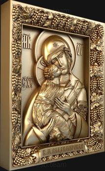 3D model Vladimirskaya icon of the Mother of God (STL)