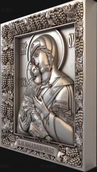 3D model Vladimirskaya icon of the Mother of God (STL)