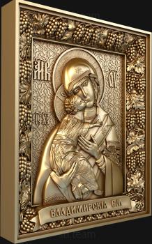 3D model Vladimirskaya icon of the Mother of God (STL)