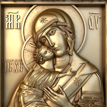 3D model Vladimirskaya icon of the Mother of God (STL)