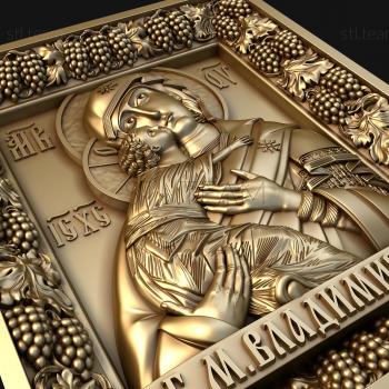 3D model Vladimirskaya icon of the Mother of God (STL)