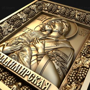 3D model Vladimirskaya icon of the Mother of God (STL)