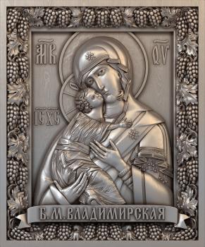 3D model Vladimirskaya icon of the Mother of God (STL)