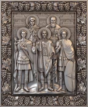 3D model St. Xenia of St. Petersburg, St. Dmitry of Solun ,St. Alexander Nevsky, St. John of Kronstadt, St. George the Victorious (STL)