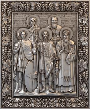 3D model St. Xenia of Petersburg , St. George the Victorious , St. Alexander Nevsky , St.John of Kronstadt , St.Seraphim Chichagov (STL)