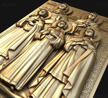 3D model Martyrs Faith, Hope, Love and their mother Sophia , Saint Agathoclea (STL)