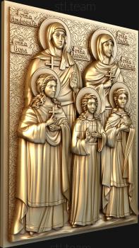 3D model Martyrs Faith, Hope, Love and their mother Sophia , Saint Agathoclea (STL)