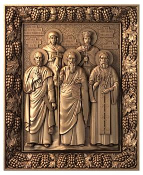 3D model St. Photinia of Palestine , St. Apostle Peter, St. Andrew the First-Called, St. Viacheslav of Bohemia, St.George (STL)
