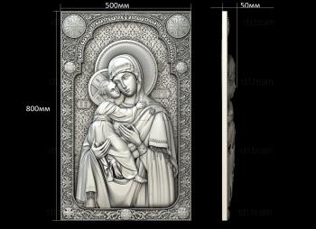 3D модель Владимирская икона Божией Матери (STL)