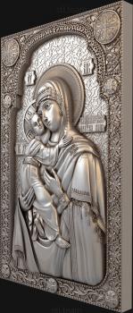 3D model Vladimirskaya icon of the Mother of God (STL)