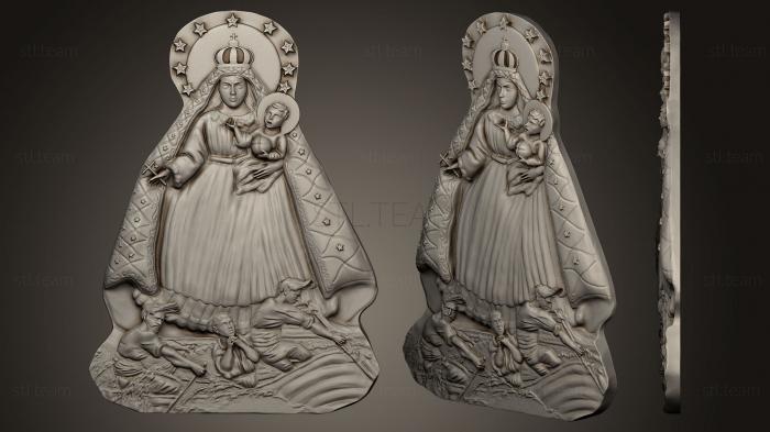 3D model Our Lady Of Charity Carved Sculpture (STL)
