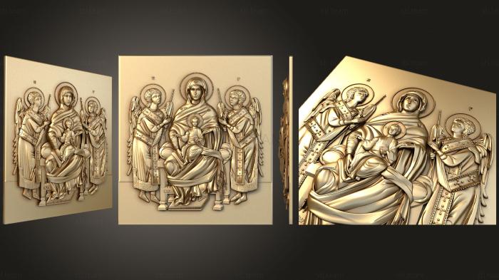 3D model The Mother of God sat on the throne (STL)