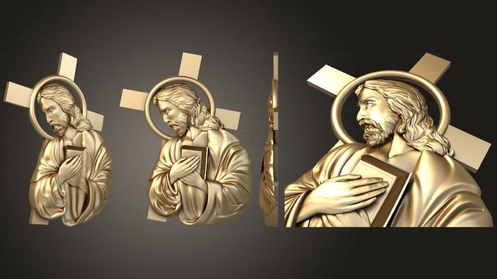 3D model Jesus with a cross (STL)