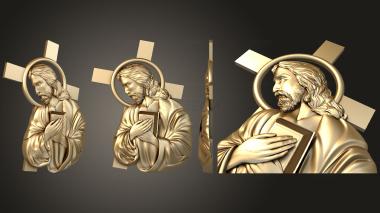 3D model Jesus with the cross (STL)