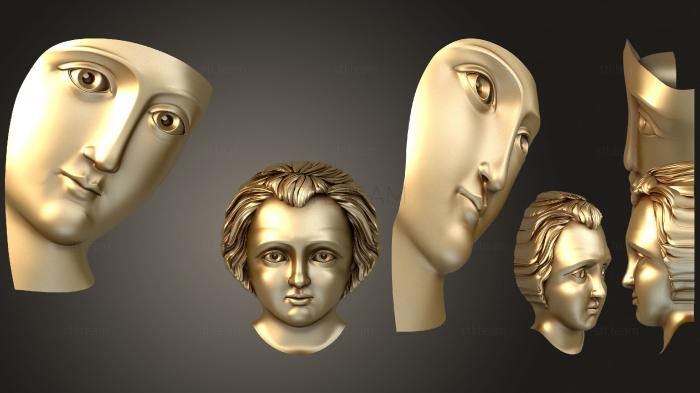 3D model Faces of icons (STL)