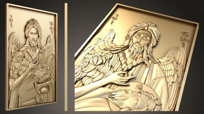 3D model Saint John the Baptist Orthodox icon (STL)