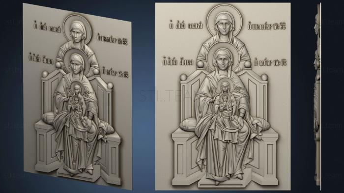 3D model Icon of the Mother of God with relatives (STL)