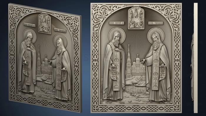 Иконы Икона Преподобные Сергий и Герман Валаамские