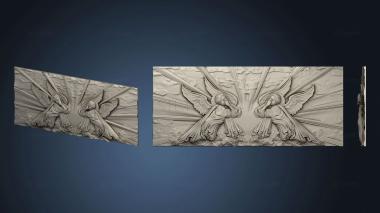 3D модель Два ангела в лучах (STL)